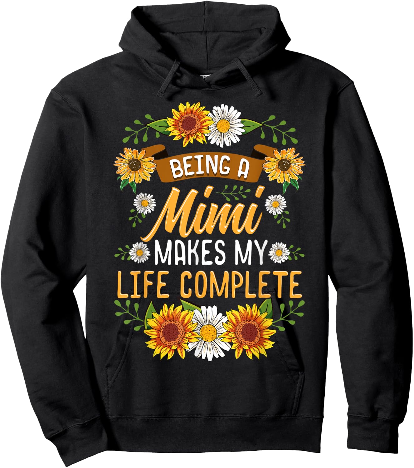 Being A Mimi Makes My Life Complete Shirt Sunflower Gift Hoodie - Hoodie | Black