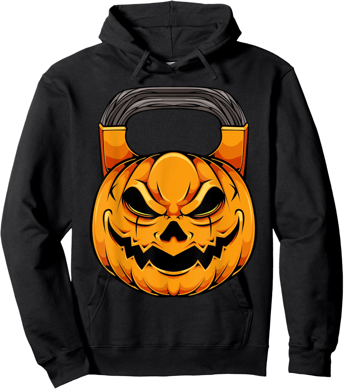 Pumpkin Dumbbell Lazy Halloween Costume Workout Gym Lover Hoodie - Hoodie | Black