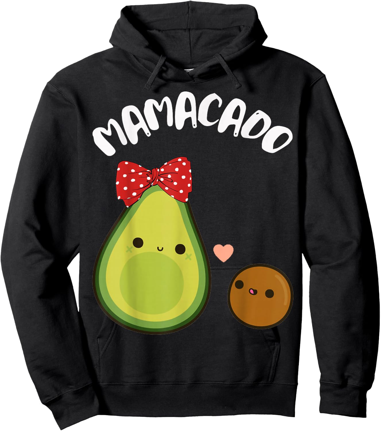 Mamacado Cute Avocado Pregnant Mom Gift Shirt Hoodie - Hoodie | Black