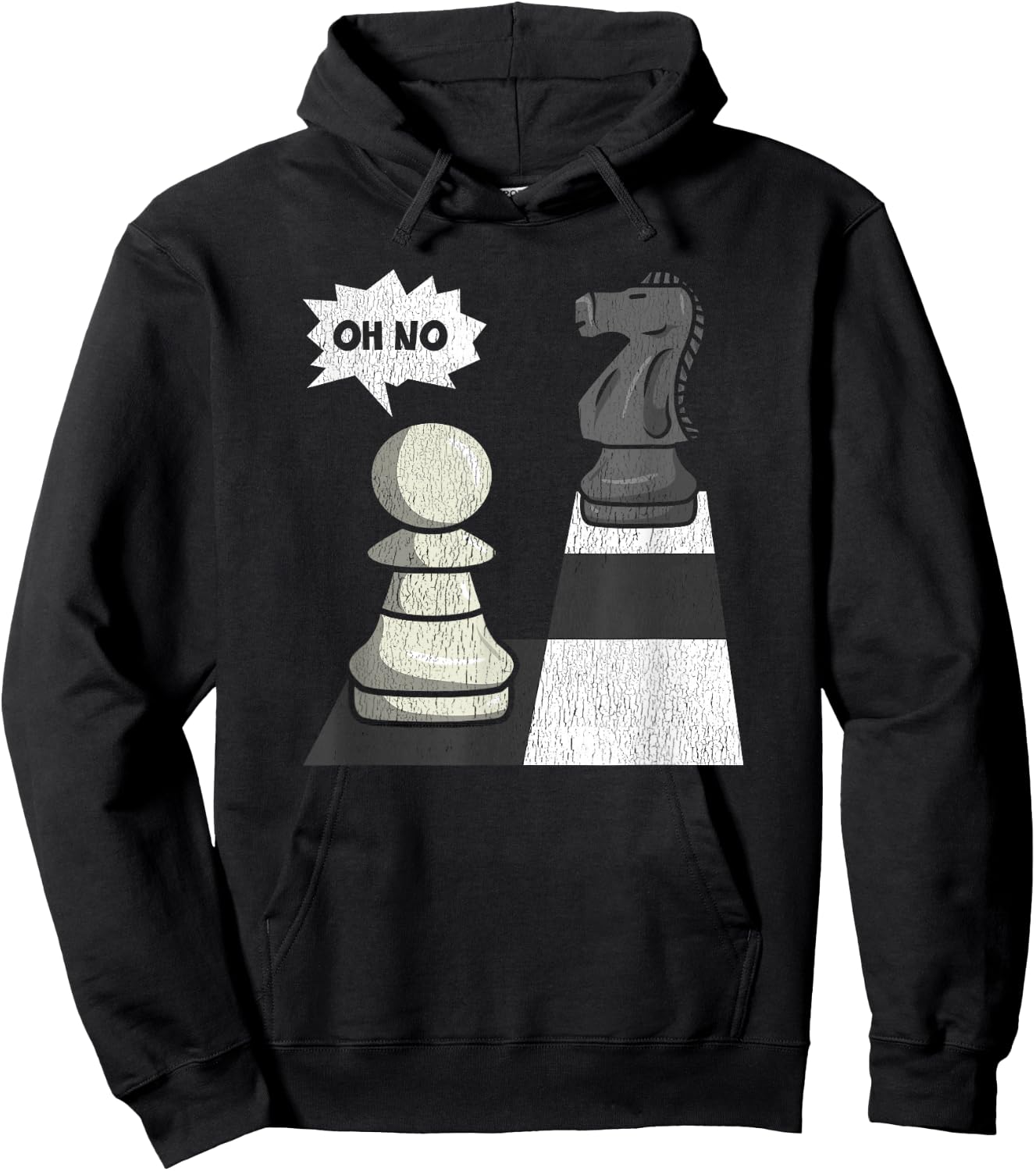 Chess Funny Move Knight To Pawn Funny Chess Player Hoodie - Hoodie | Black
