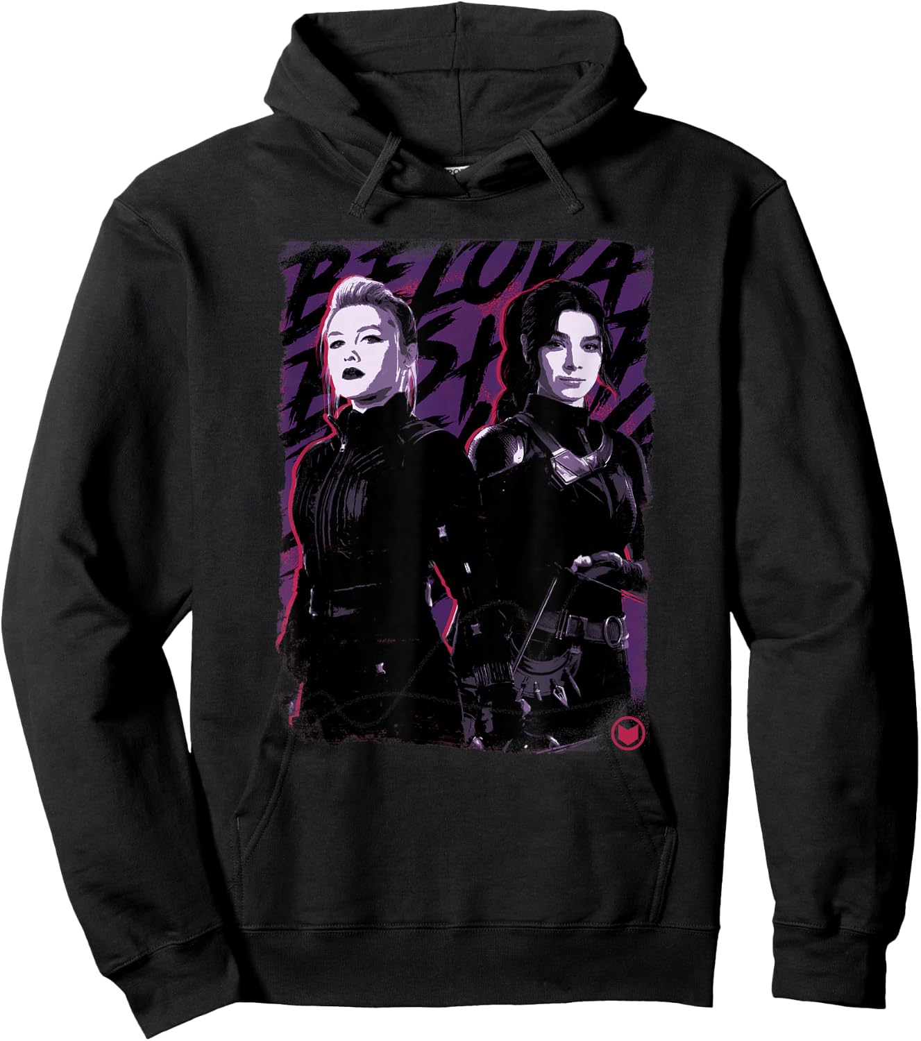 Marvel Hawkeye Yelena and Hailee Portrait Hoodie - Hoodie | Black