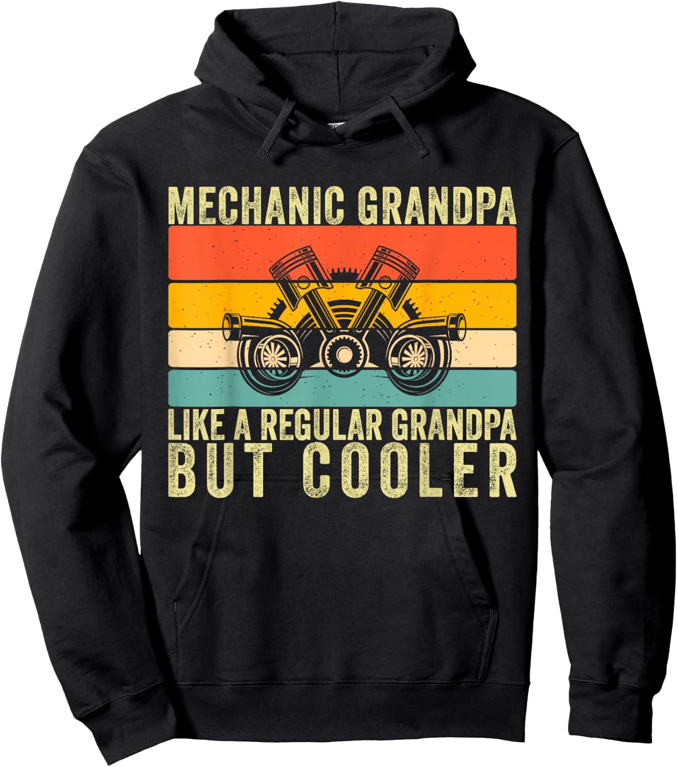 Mechanic Grandpa Design Father Day Hoodie - Hoodie | Black