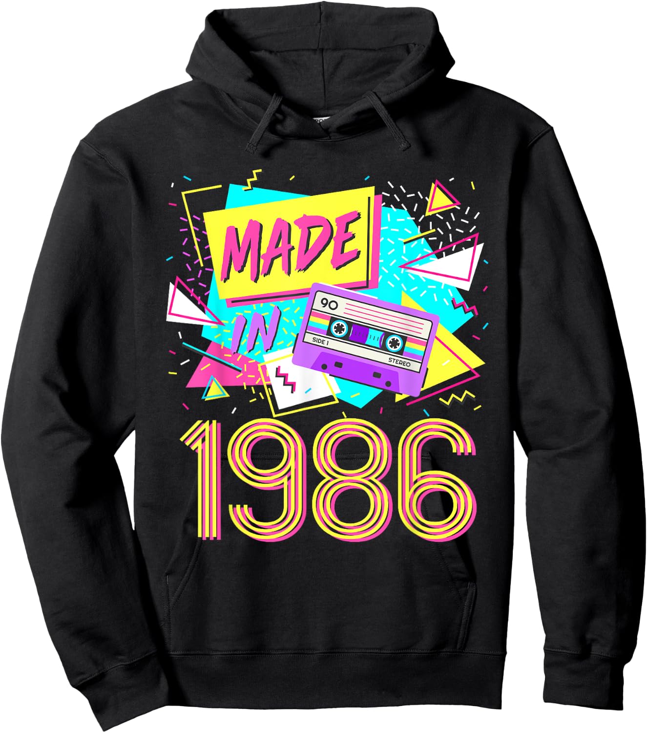 Made In 1986 36 Years Old Retro Vintage 80s 36th Birthday Hoodie - Hoodie | Black