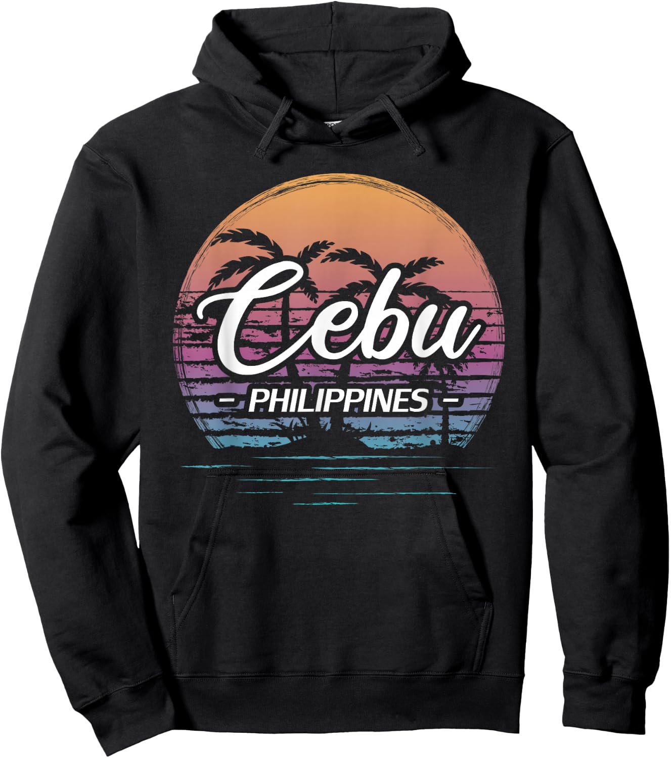 Vintage Philippines Vacation Travel Asia Cebu Hoodie - Hoodie | Black