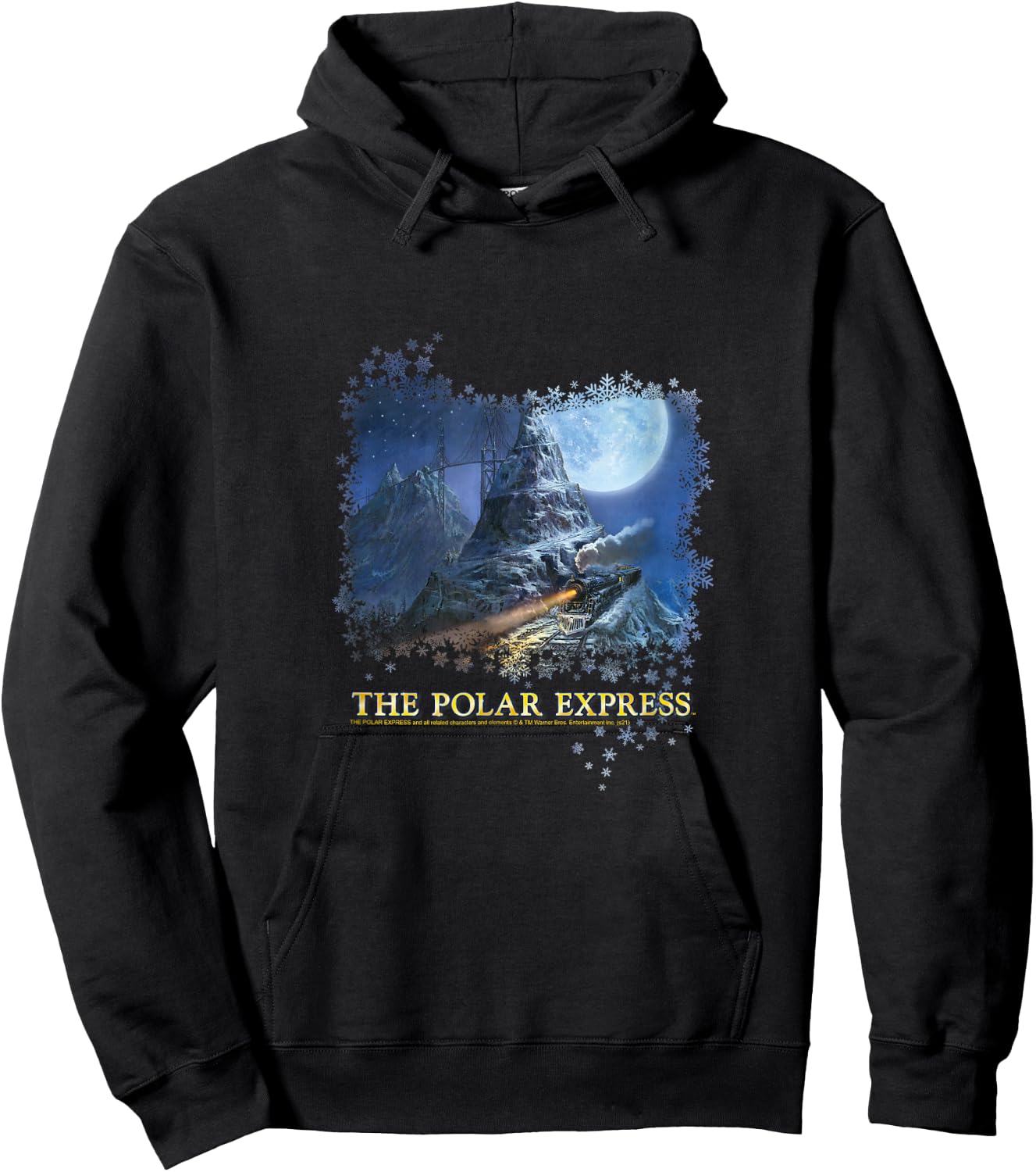 Polar Express Mountain Painting Hoodie - Hoodie | Black
