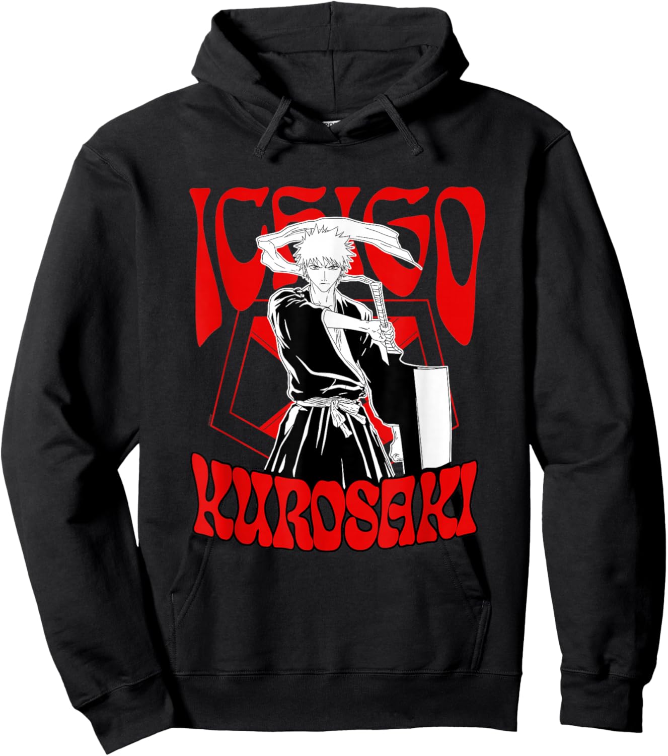 Bleach Ichigo Kurosaki New Age 60's Type Anime Hoodie - Hoodie | Black