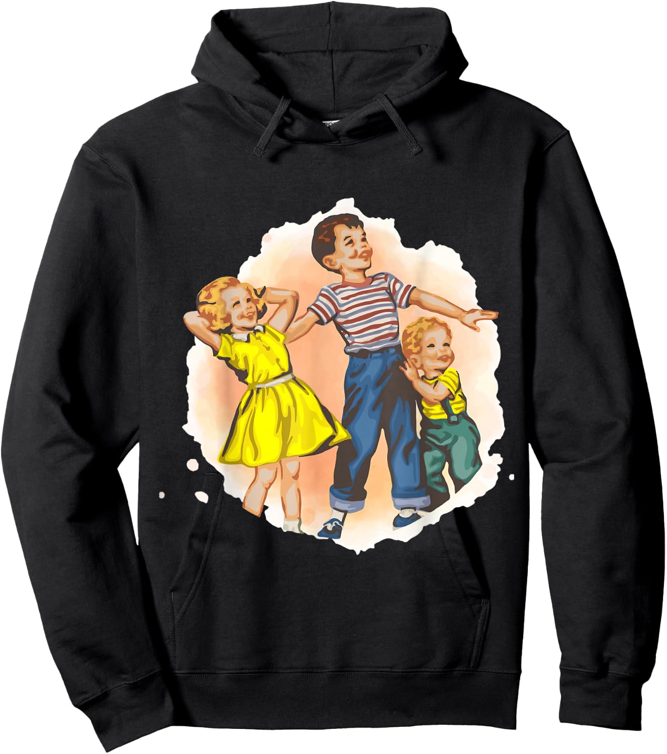 Dick and Jane with Baby Hoodie - Hoodie | Black