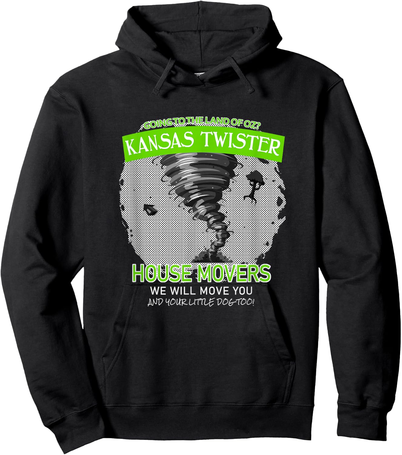 Funny Wizard of Oz Kansas Twister House Movers Hoodie - Hoodie | Black
