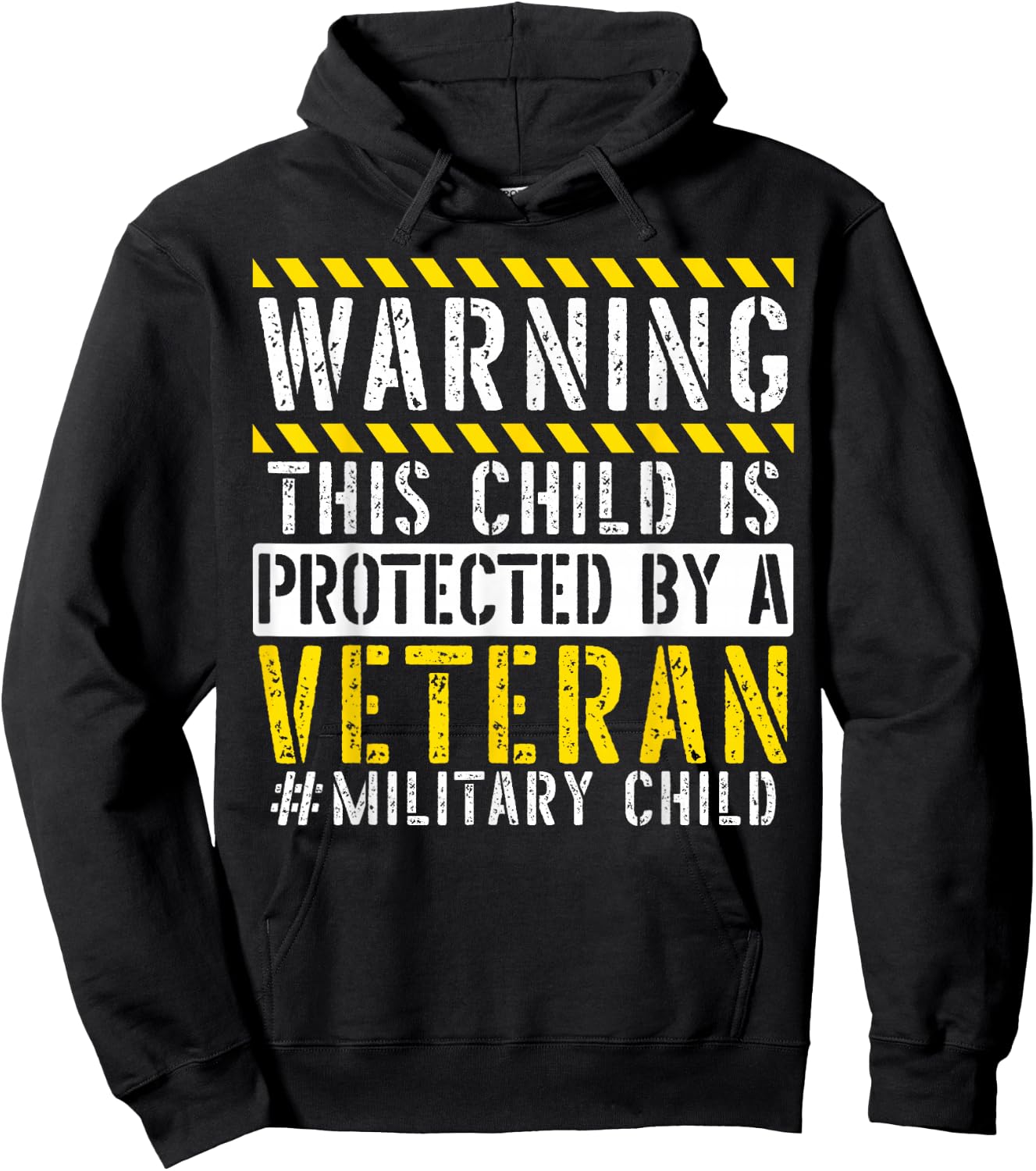 This Child Is Protected By A Veteran Military Child Month Hoodie - Hoodie | Black