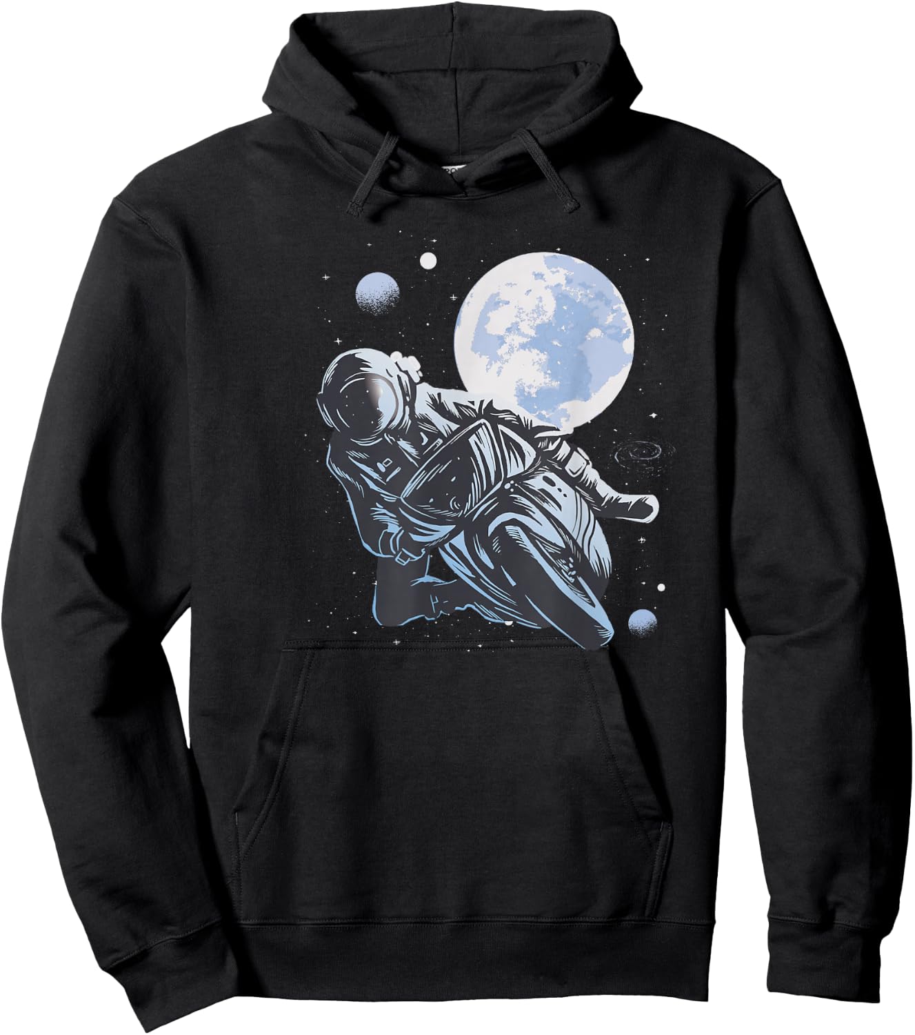Space Motorcycle Journey Cosmic Night Sky Hoodie - Hoodie | Black