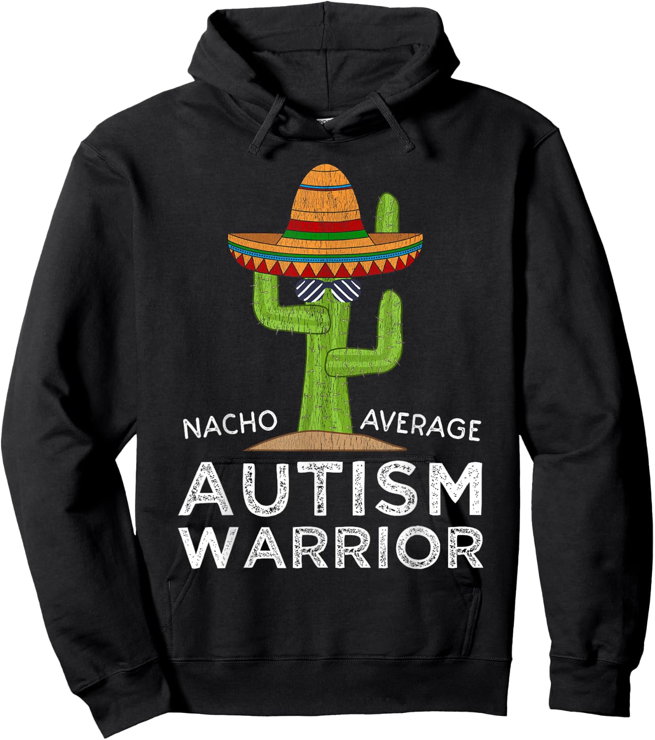 Fun Cute Autistic Support | Funny Autism Warrior Awareness Hoodie - Hoodie | Black