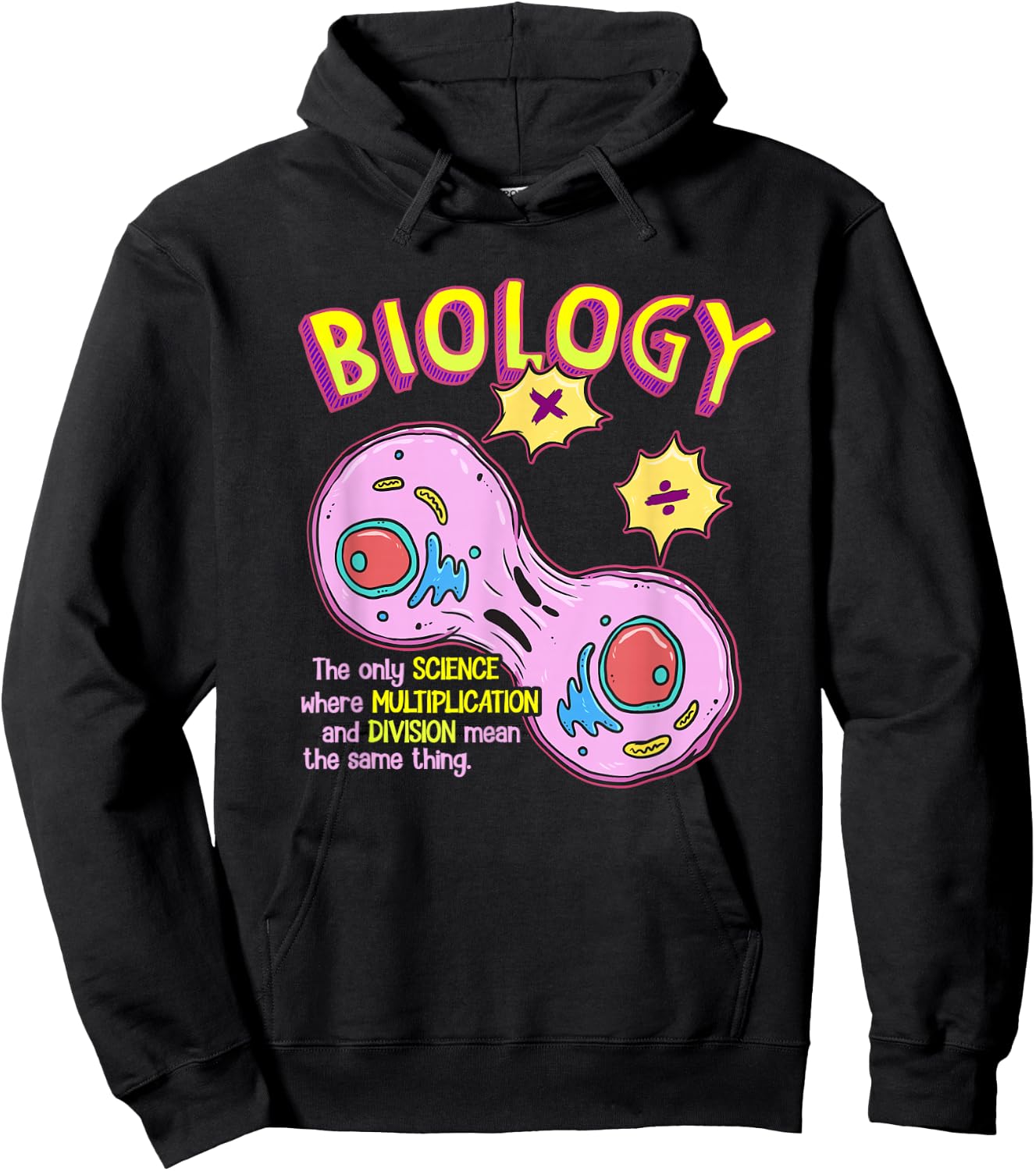 Teaching Biology Cell Science Teacher Funny Quote Hoodie - Hoodie | Black