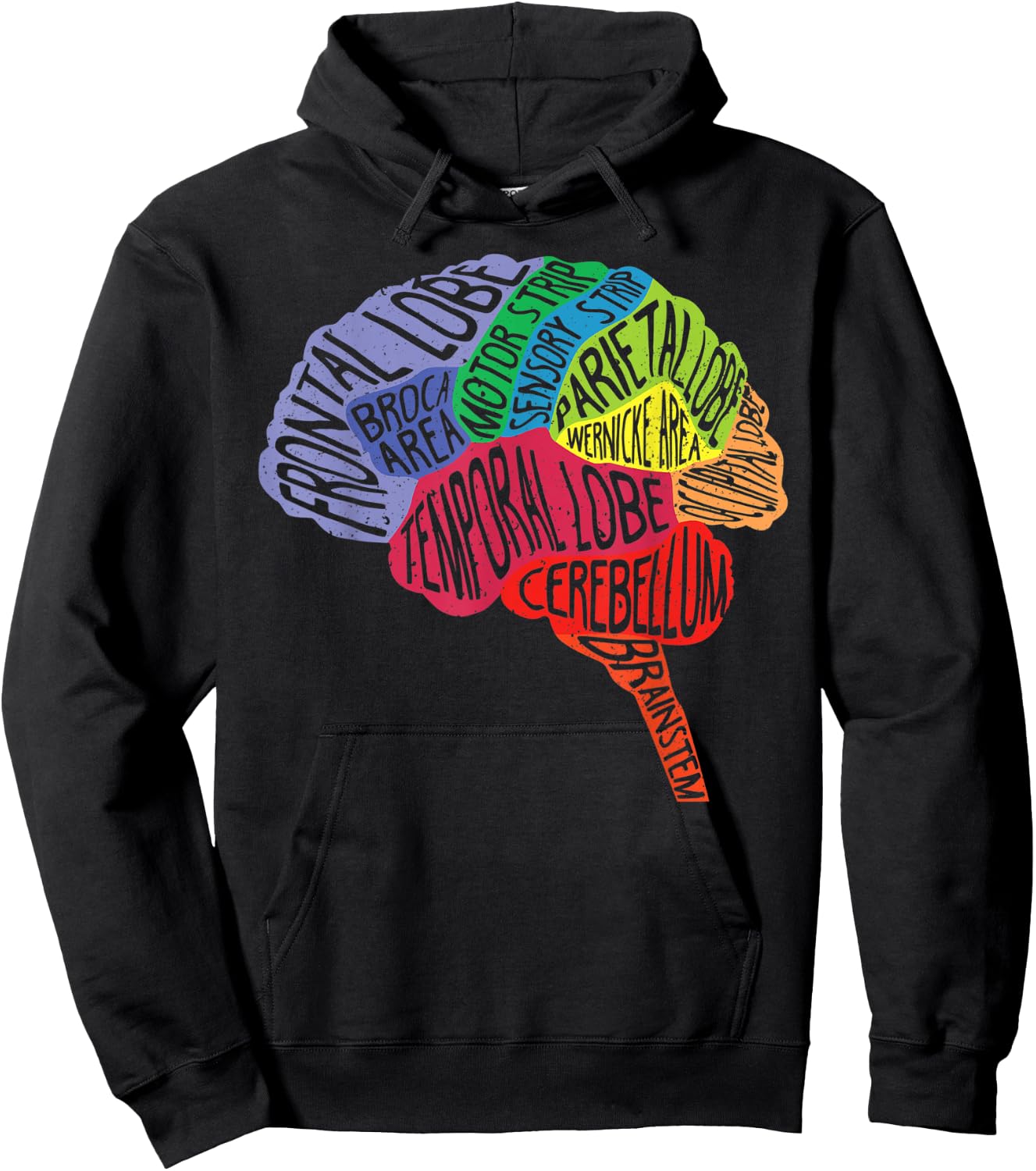 Parts Area Brain Neurologist Neurology Brain Map Surgeon Hoodie - Hoodie | Black