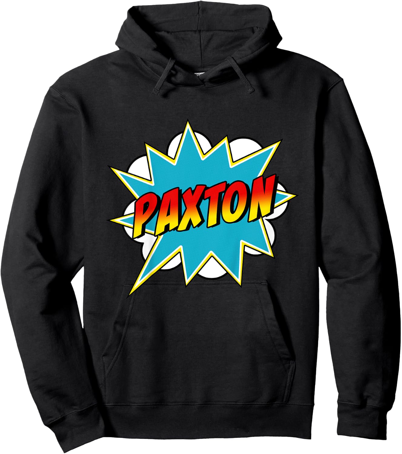 Kids Boys Paxton Name Comic Book Superhero Hoodie - Hoodie | Black