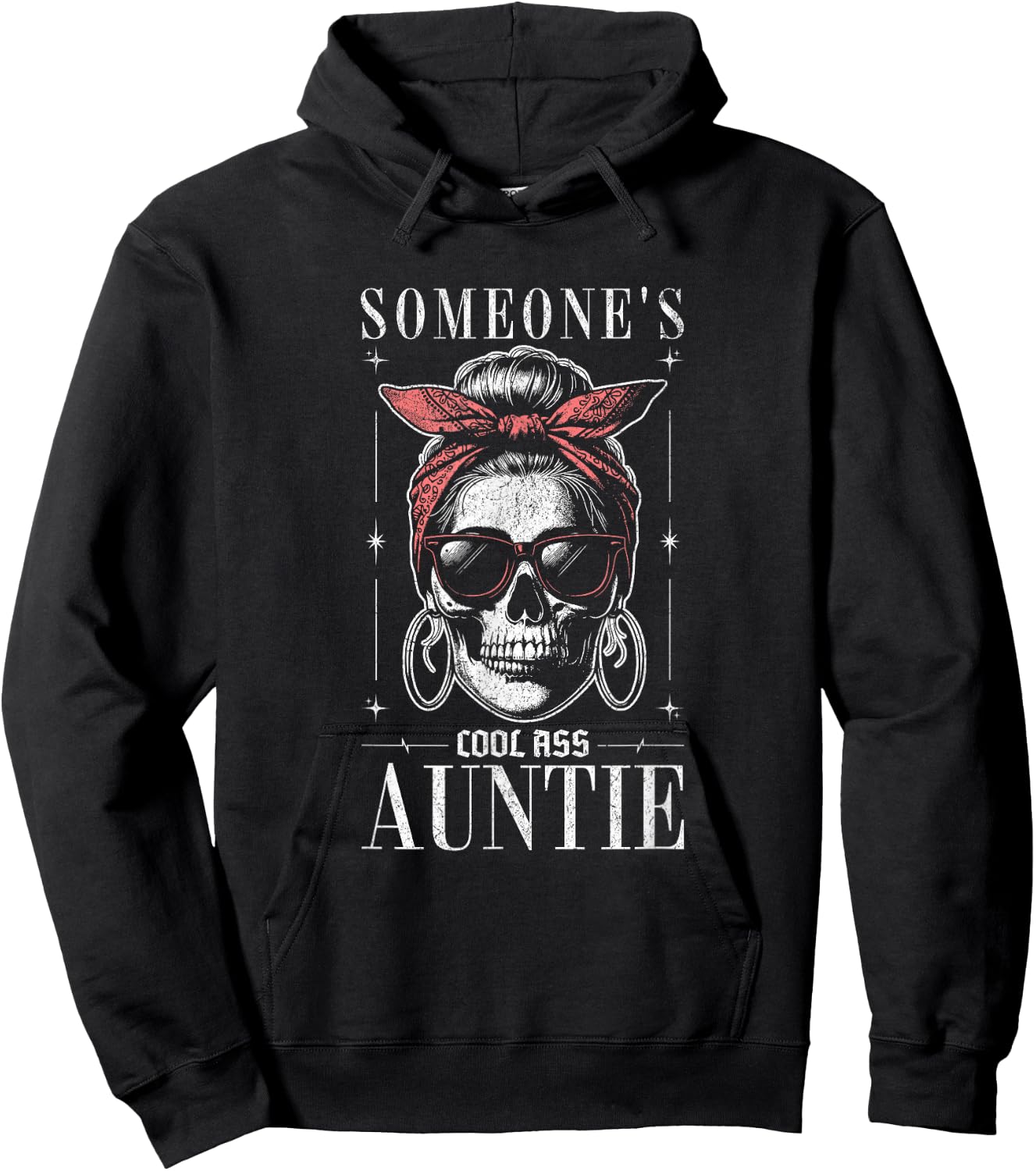 Someone's Cool Ass Auntie Skull Skeleton Hoodie - Hoodie | Black