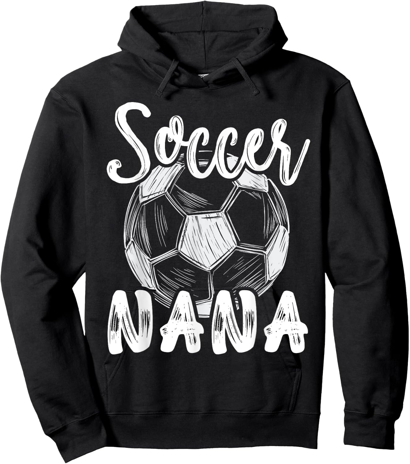 Soccer Nana Women Family Matching Team Player Soccer Ball Hoodie - Hoodie | Black
