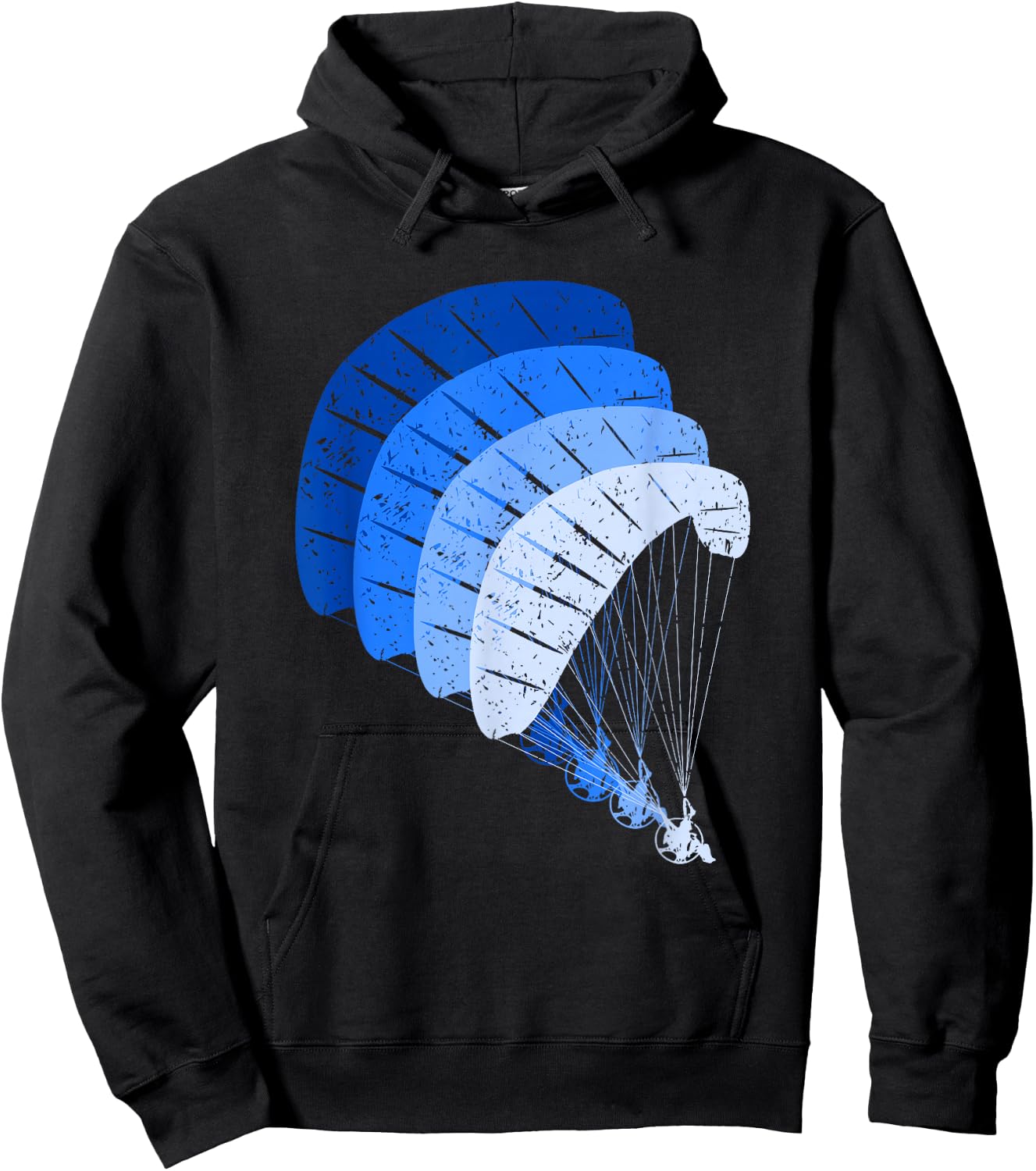 Vintage Powered Paragliding Shirt Paramotor Paraglider Hoodie - Hoodie | Black