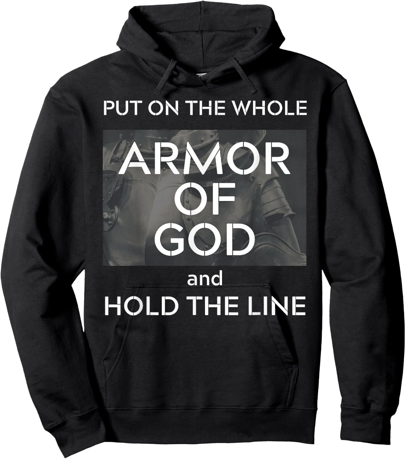 Hold The Line Christian Truckers Freedom Convoy 2022 Patriot Hoodie - Hoodie | Black
