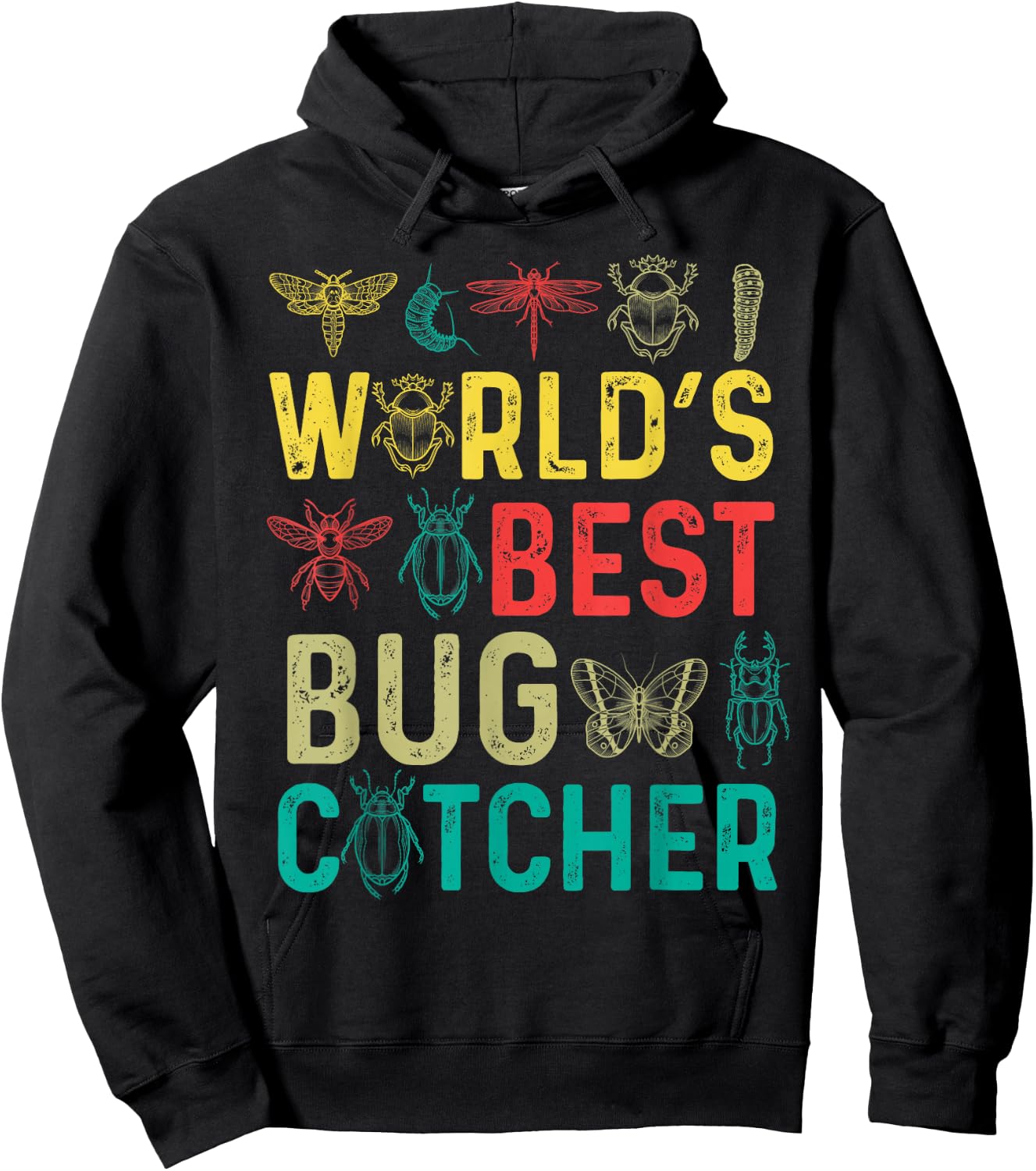 World Best Bug Catcher Insect Hunter Butterfly Collector Hoodie - Hoodie | Black