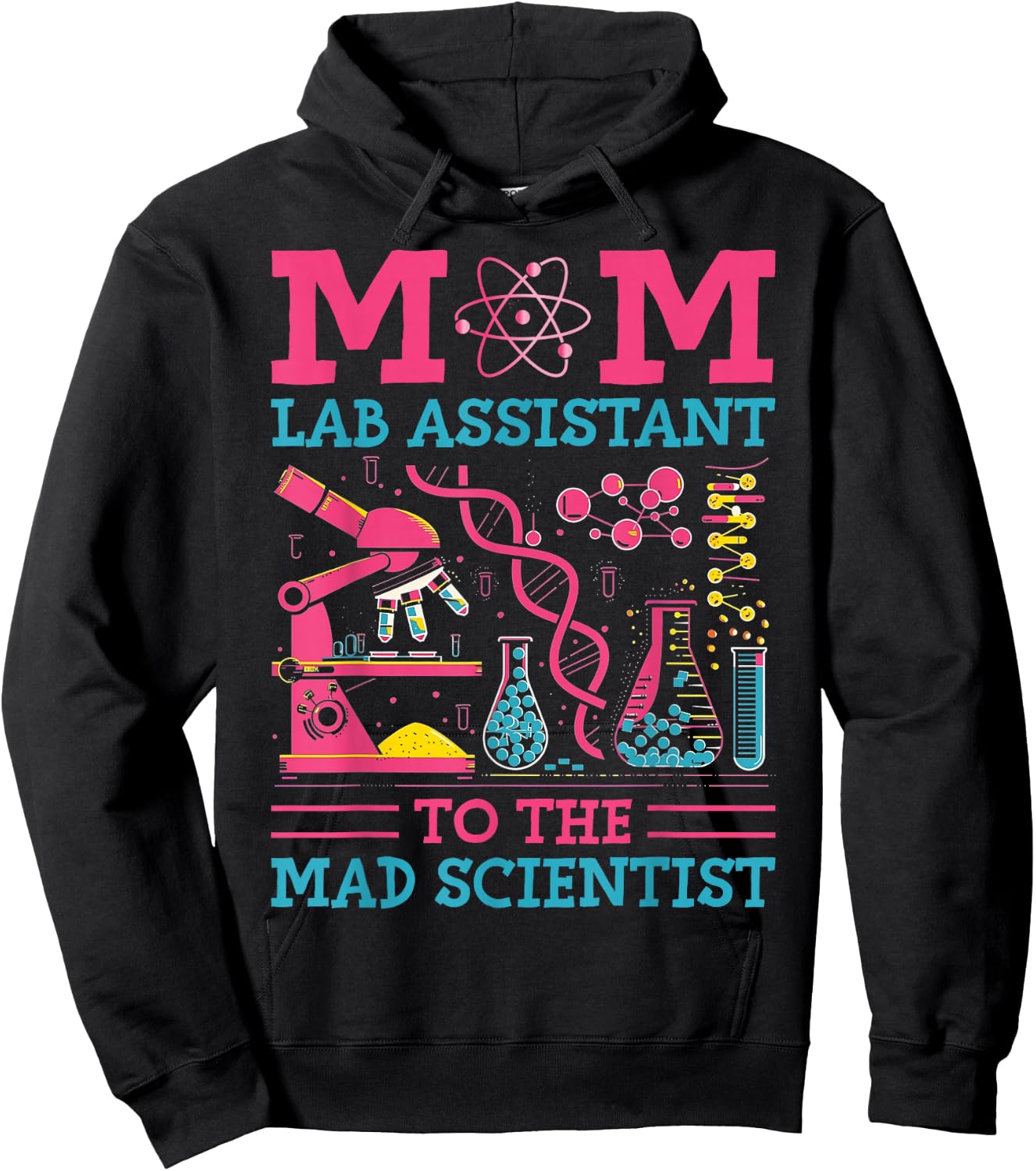 Mom Lab Assistant To The Mad Scientist Party Birthday Hoodie - Hoodie | Black