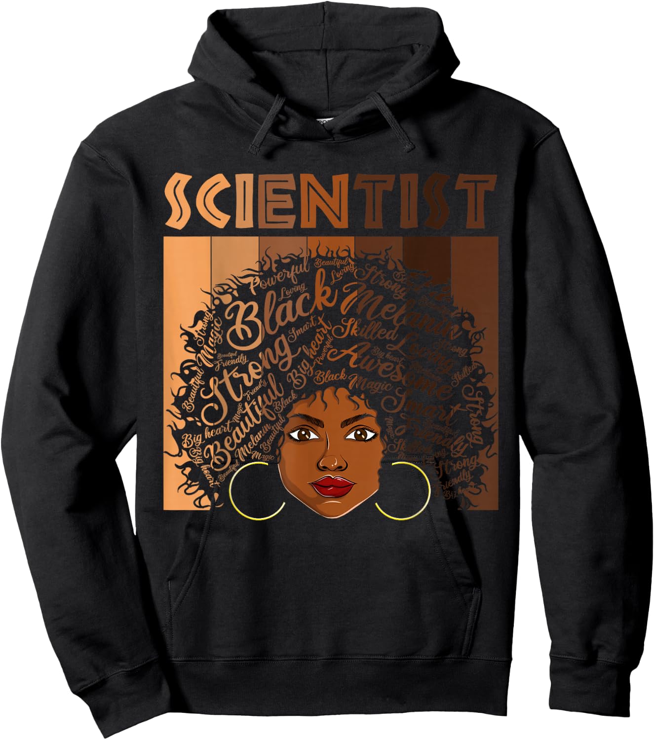 Black Scientists Melanin Women Girl Apparel American African Hoodie - Hoodie | Black