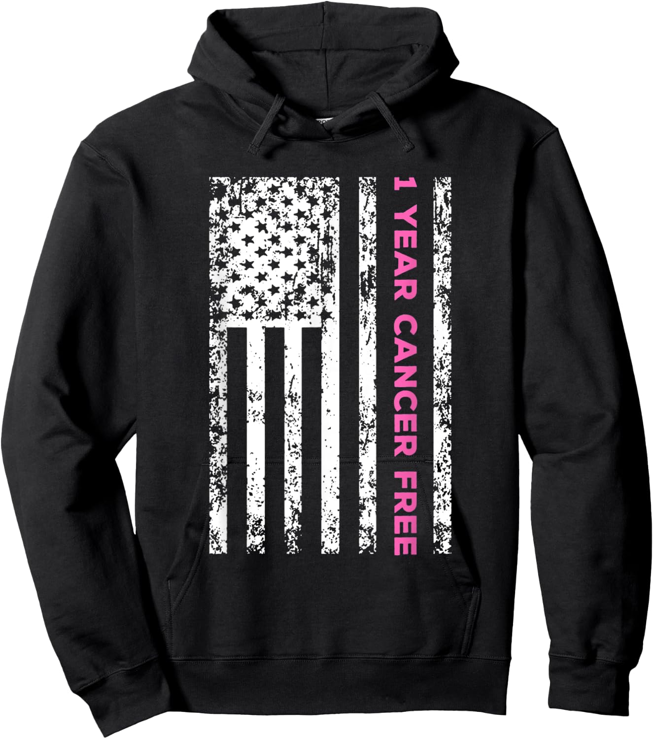 1 Year Breast Cancer Free Survivor Hoodie - Hoodie | Black