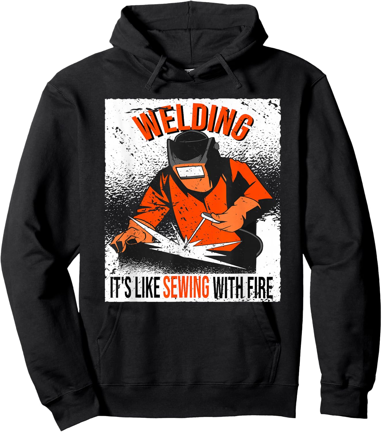 Welding. It's like sewing with Fire Welder Hoodie - Hoodie | Black