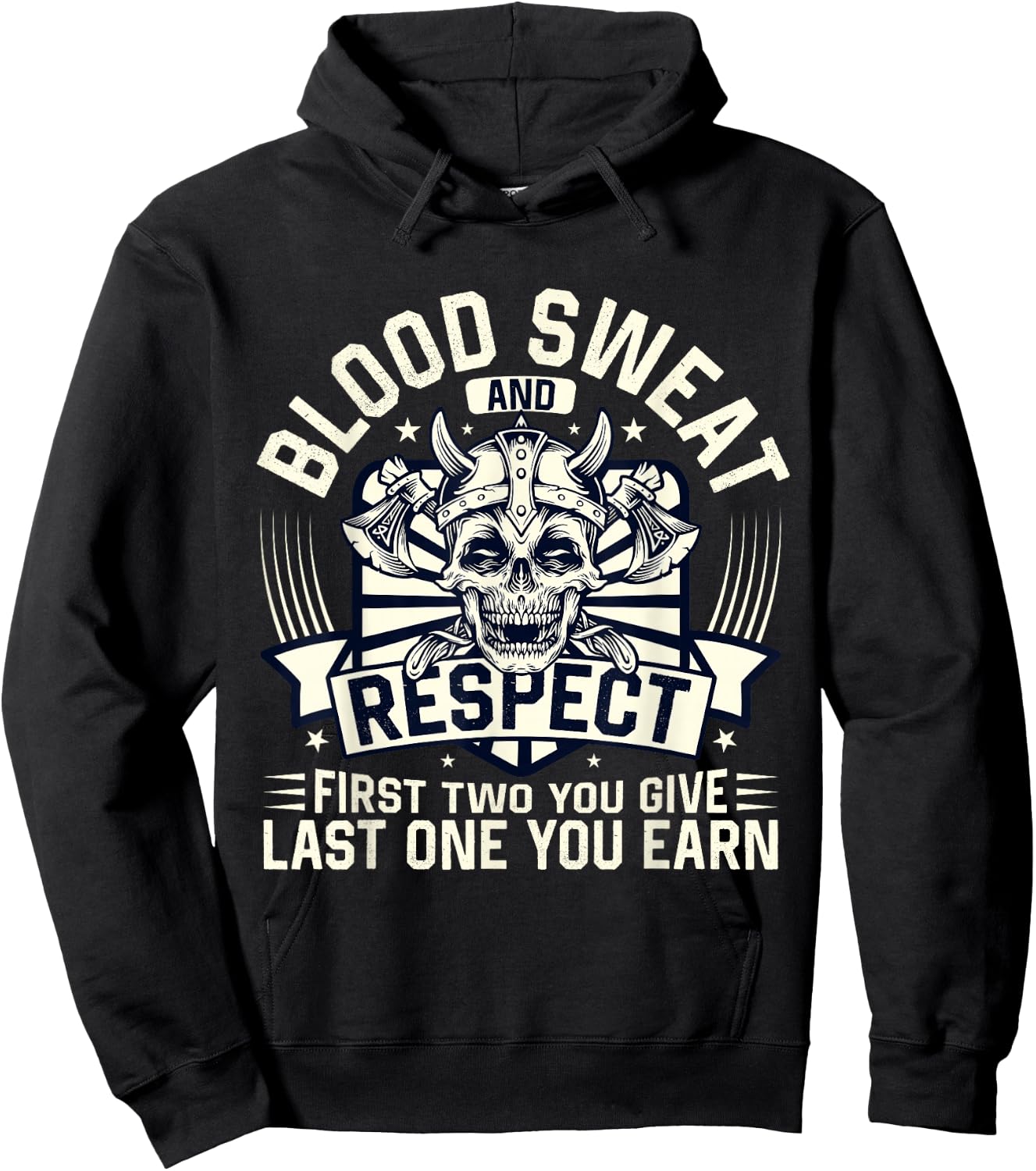Blood Sweat Respect Powerlifting Fitness Gym Weightlifting Hoodie - Hoodie | Black