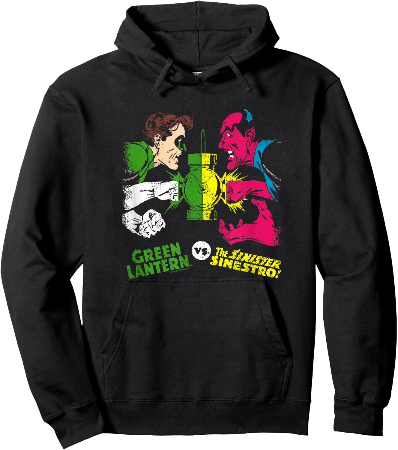 Green Lantern vs Sinestro T Shirt Hoodie - Hoodie | Black