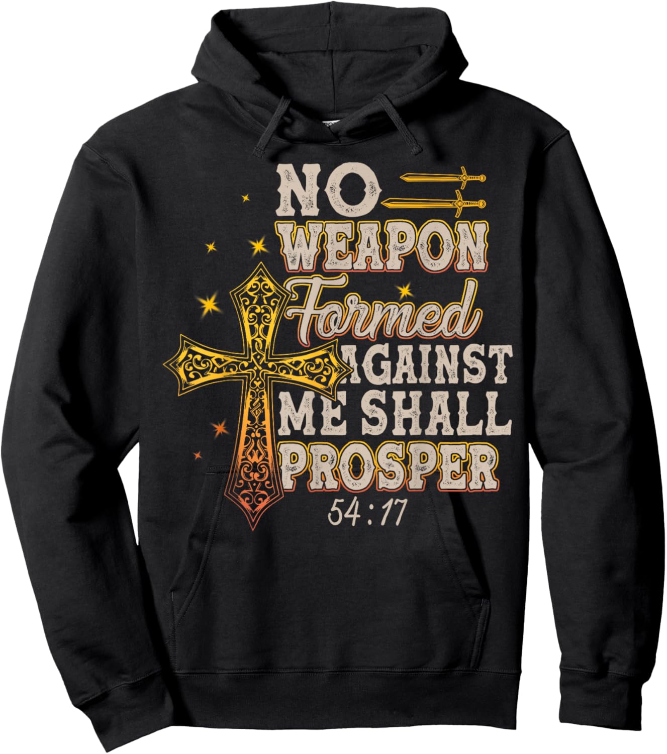 No Weapon Formed Against Me Shall Prosper Hoodie - Hoodie | Black