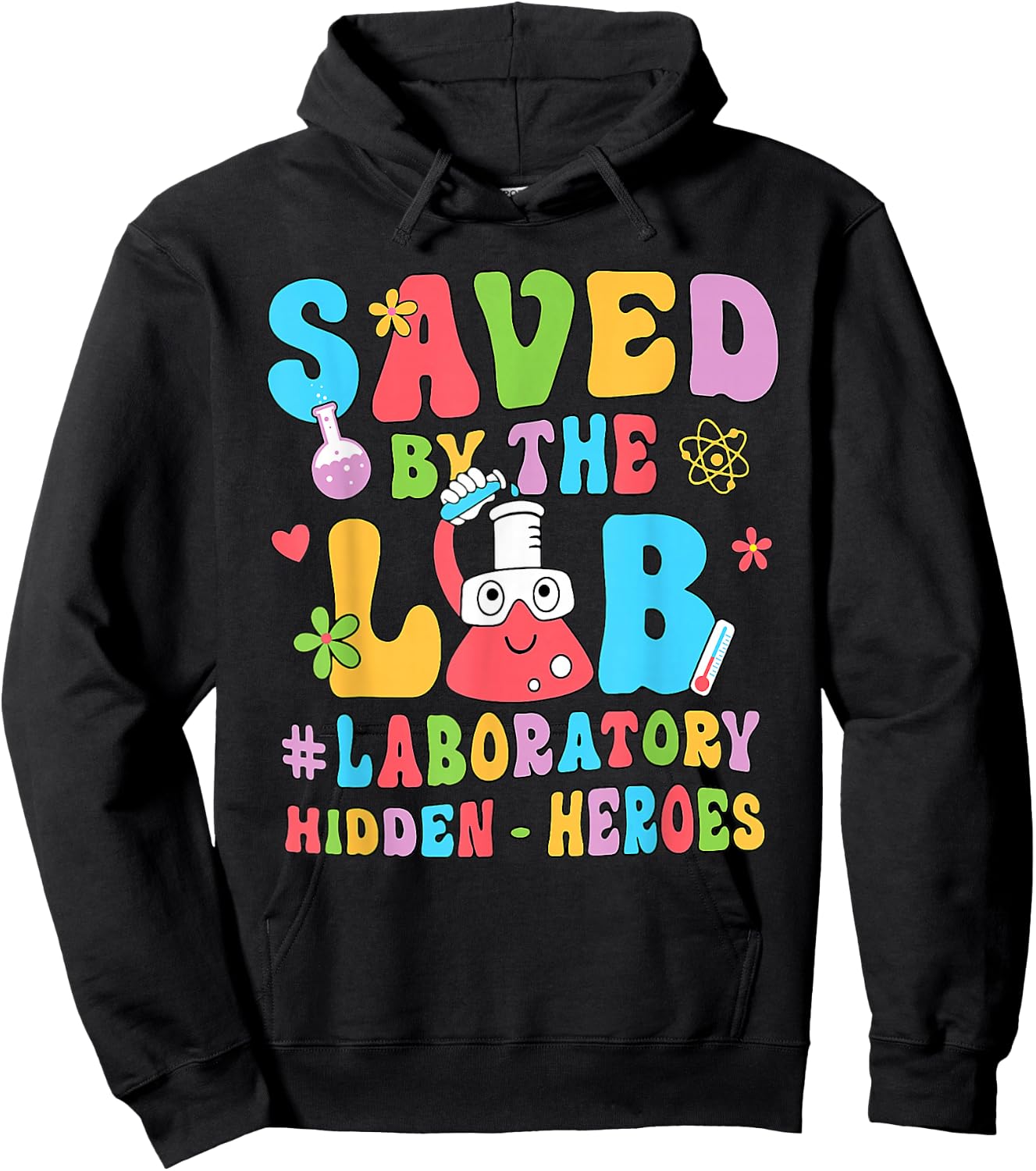Saved By The Lab Week Laboratory Phlebotomy Week Lab Tech Hoodie - Hoodie | Black