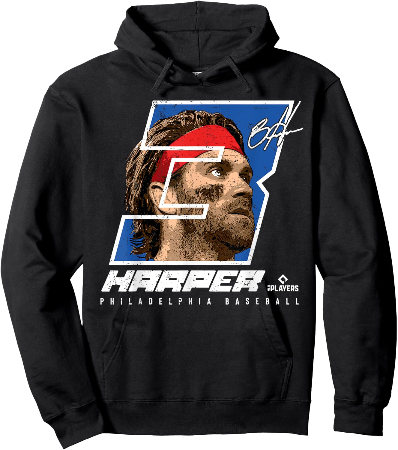 Bryce Harper - Silhouette Bam Bam Philadelphia MLBPA Hoodie - Hoodie | Black