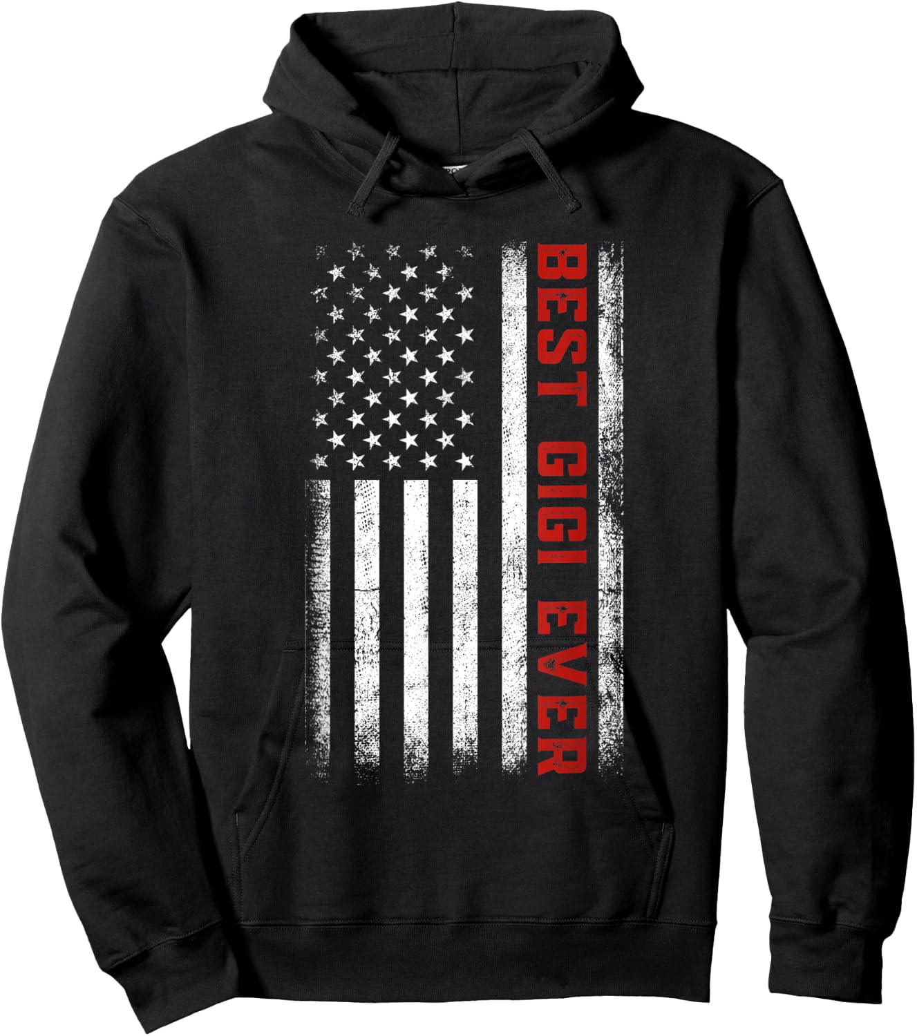 Best Gigi Ever American Flag Patriotic Gigi Mother's Day Hoodie - Hoodie | Black