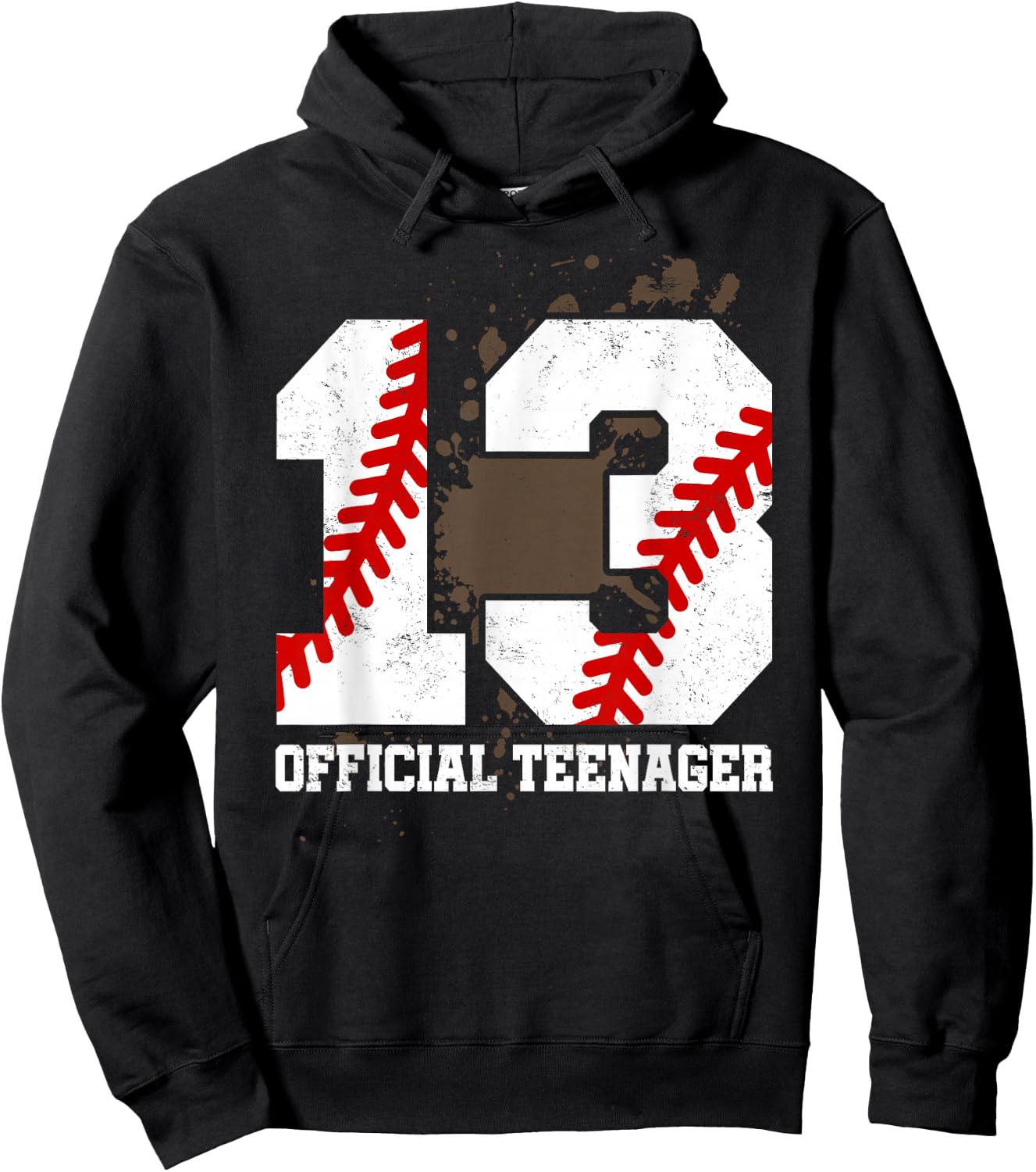 Official Teenager 13th Birthday Baseball 13 Years Old Hoodie - Hoodie | Black