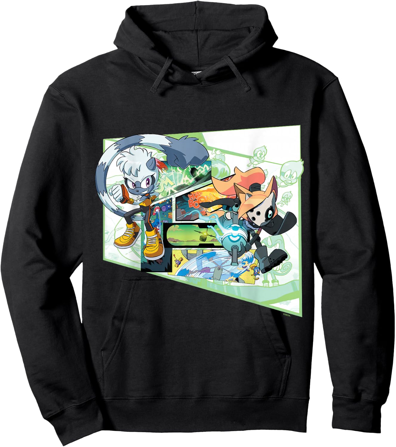 Sonic the Hedgehog Tangle & Whisper Comic Hoodie - Hoodie | Black