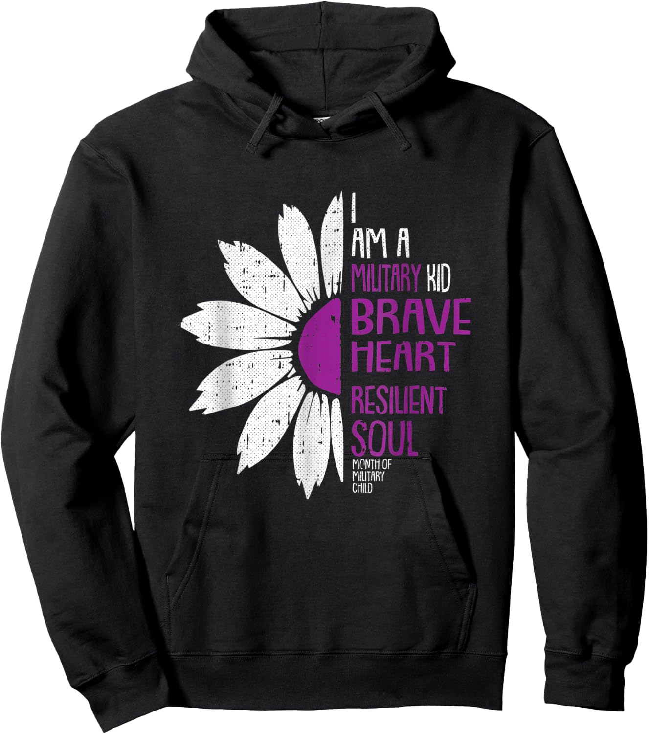 Im A Military Kid Month Of The Military Child Army Soldier Hoodie - Hoodie | Black
