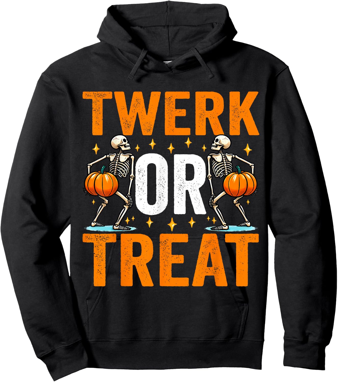 Twerk or Treat Funny Halloween Adults Twerking Women Costume Hoodie - Hoodie | Black
