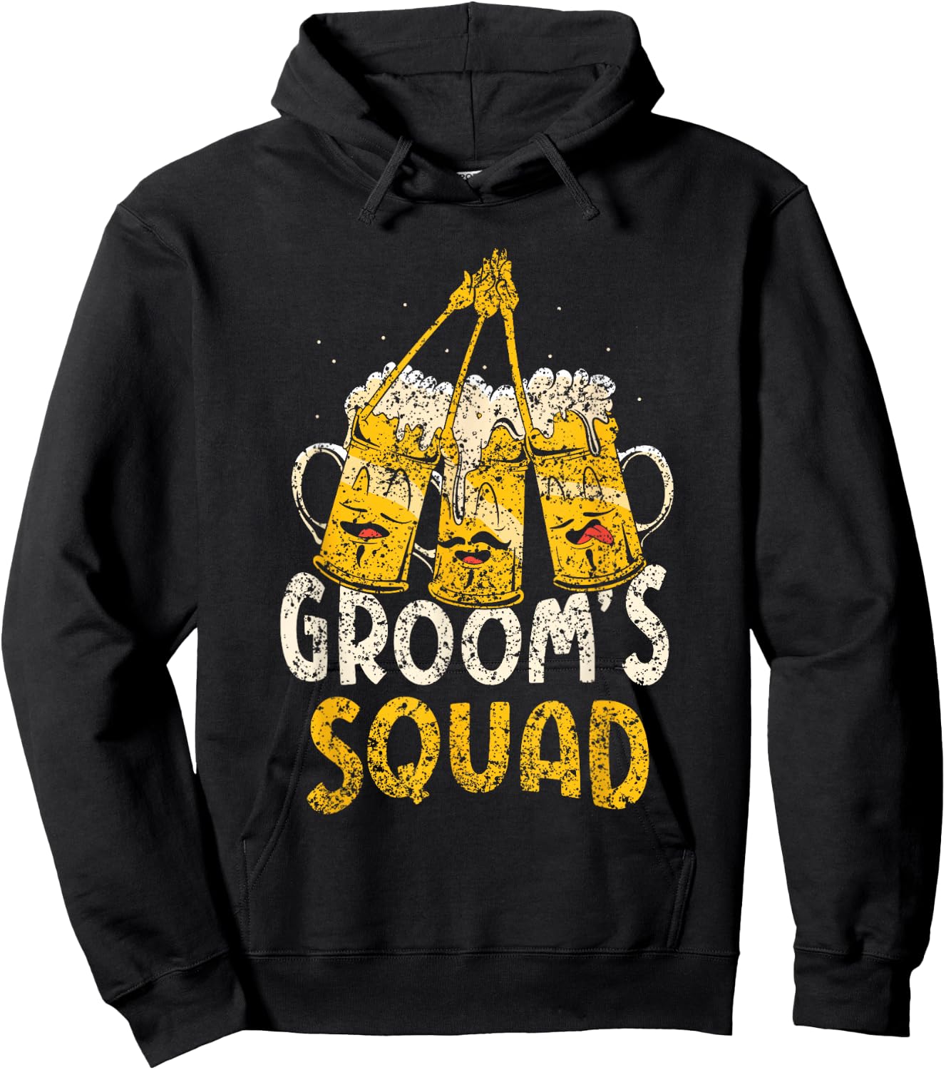 Groom's Squad Groom Party Bride Bachelor Team Hoodie - Hoodie | Black