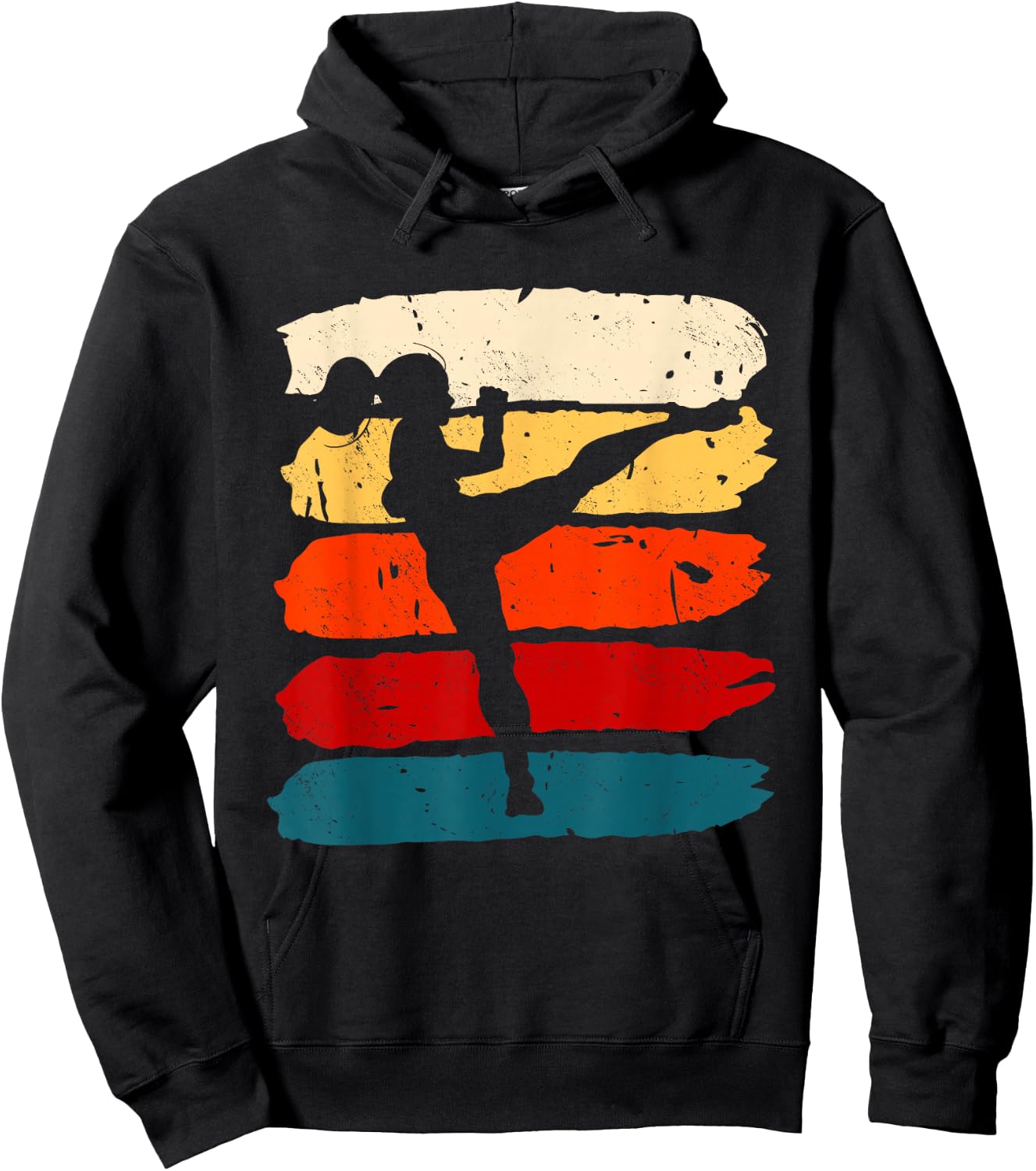 Kickboxing Woman Kickboxer Karate Boxing MMA Fighter Hoodie - Hoodie | Black