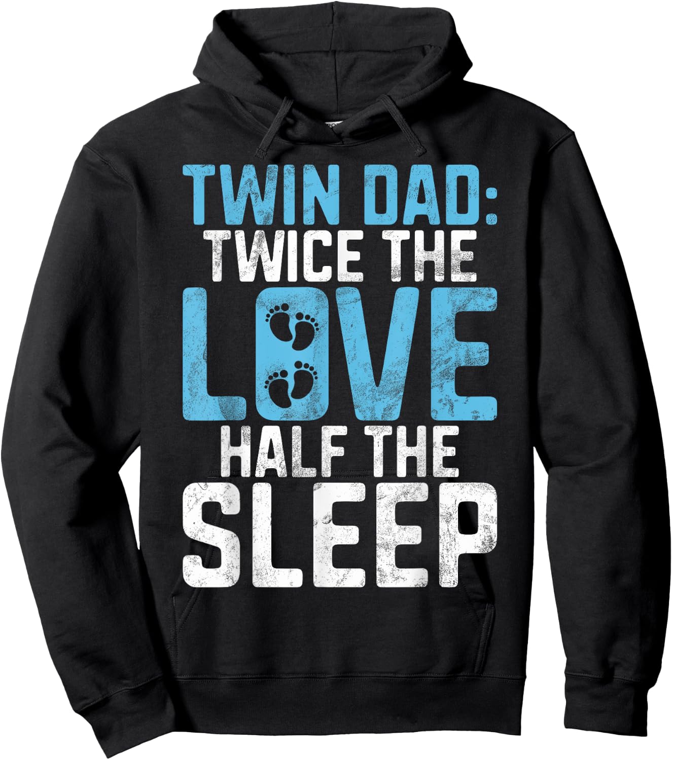 Twice the Love half the Sleep Twin Dad Hoodie - Hoodie | Black