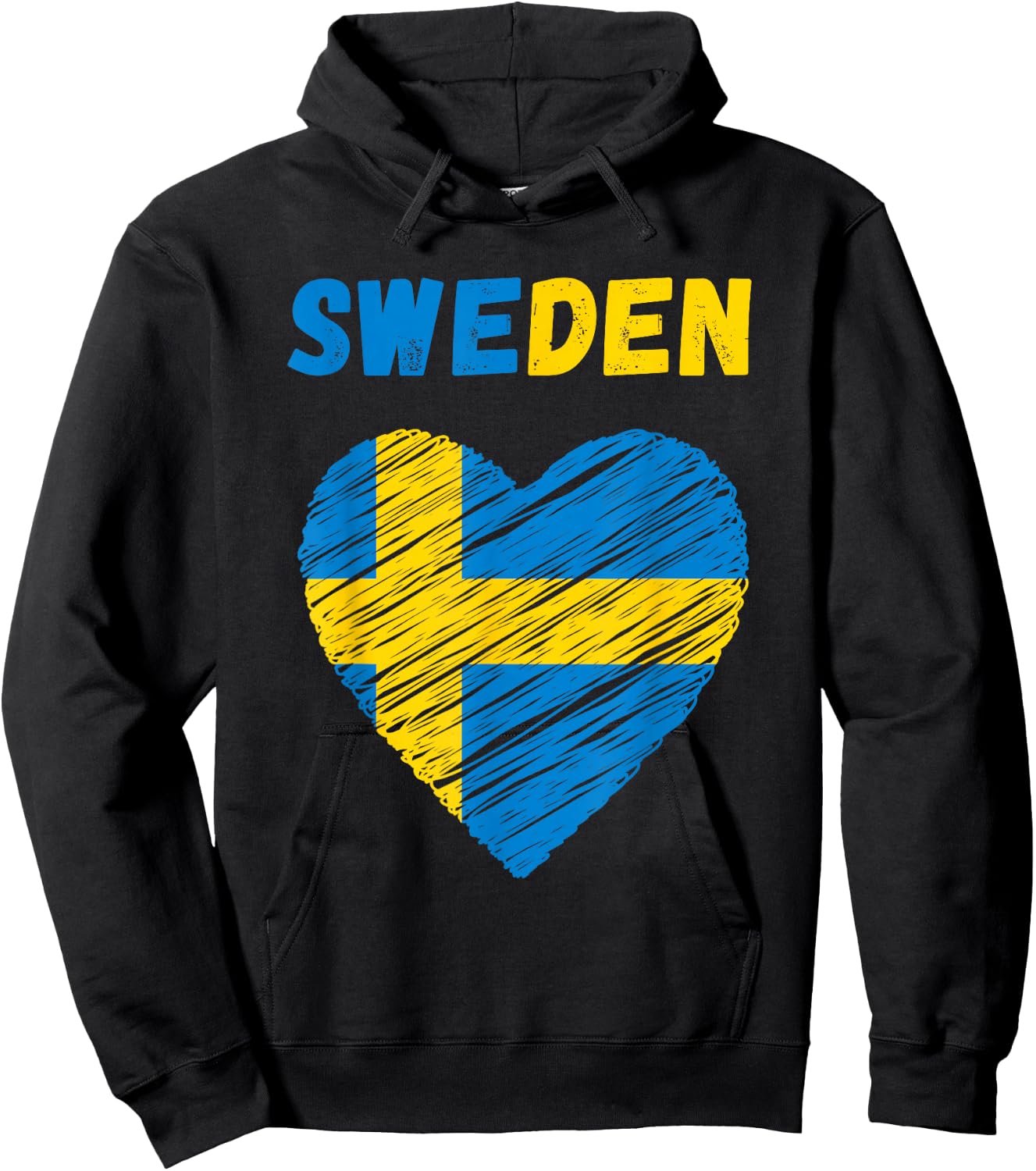 Sweden Flag Holiday Sweden Heart Swedish Flag Hoodie - Hoodie | Black