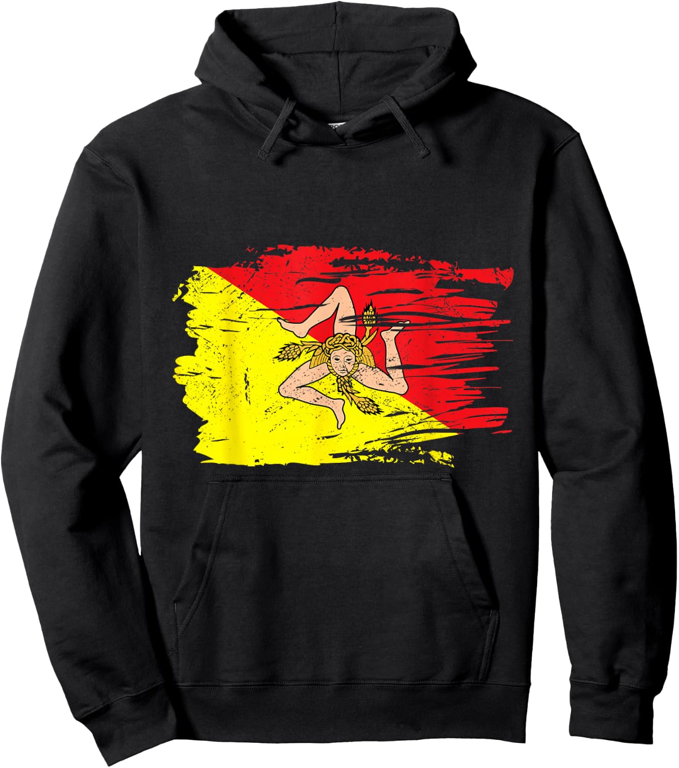 Sicilia Flag Sicily Palermo Italy Hoodie - Hoodie | Black