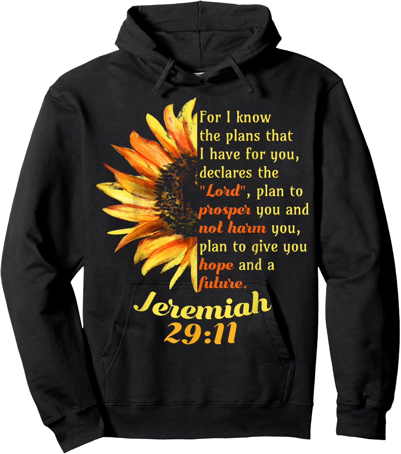 Jeremiah 29:11 Bible Christian Christian Hoodie - Hoodie | Black