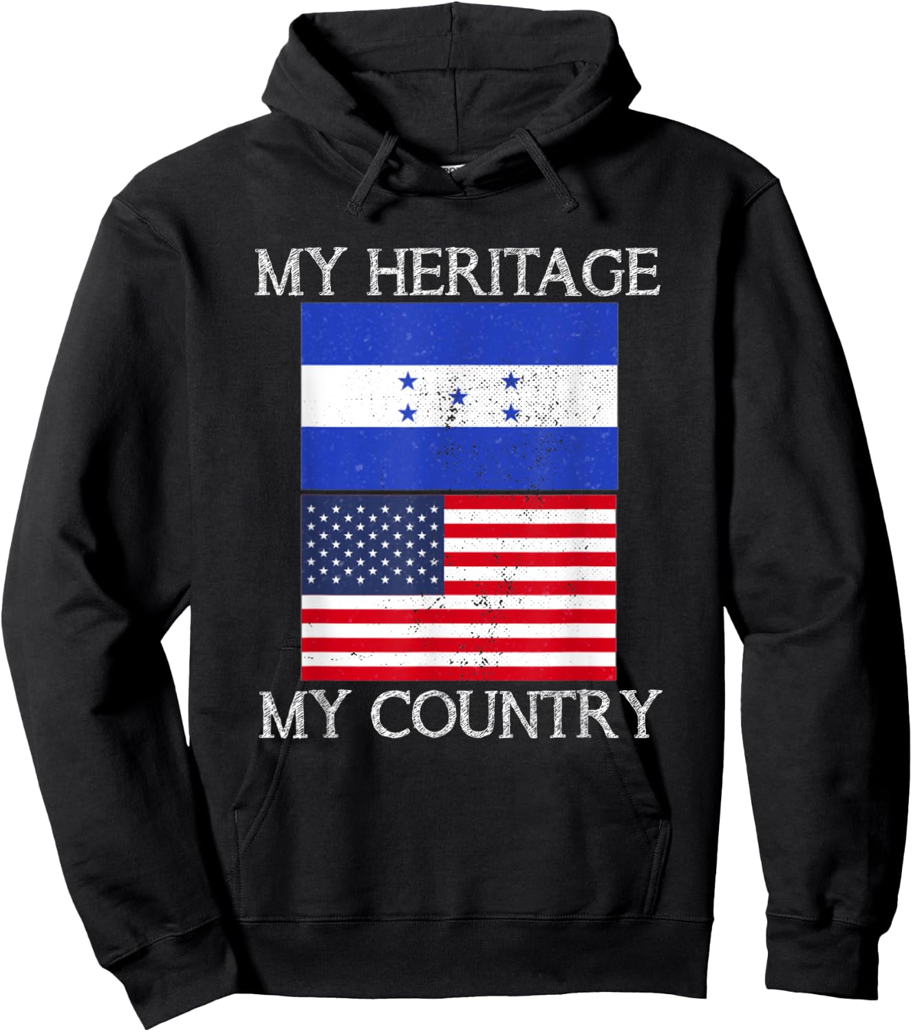 My Heritage My Country Honduran American Hoodie - Hoodie | Black