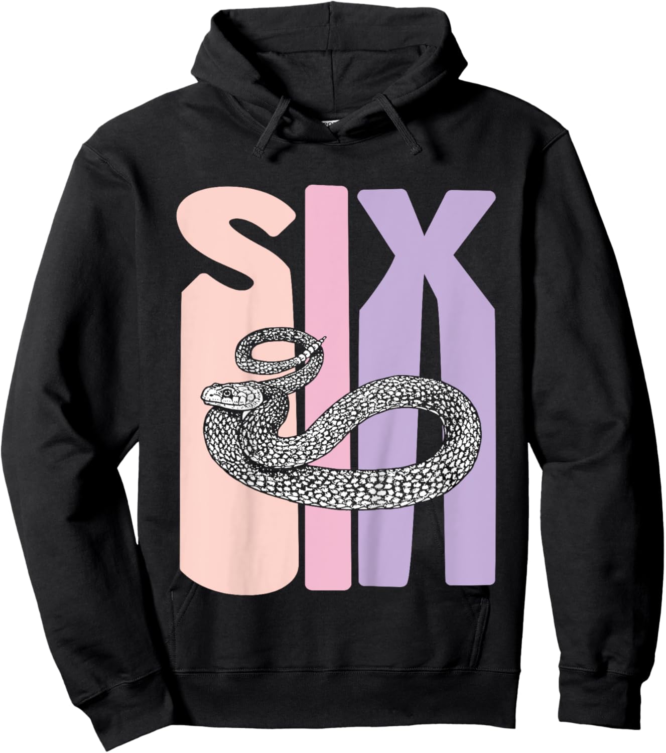 6th Birthday Girl Snake Lover Pet Reptile 6 Years Old Hoodie - Hoodie | Black
