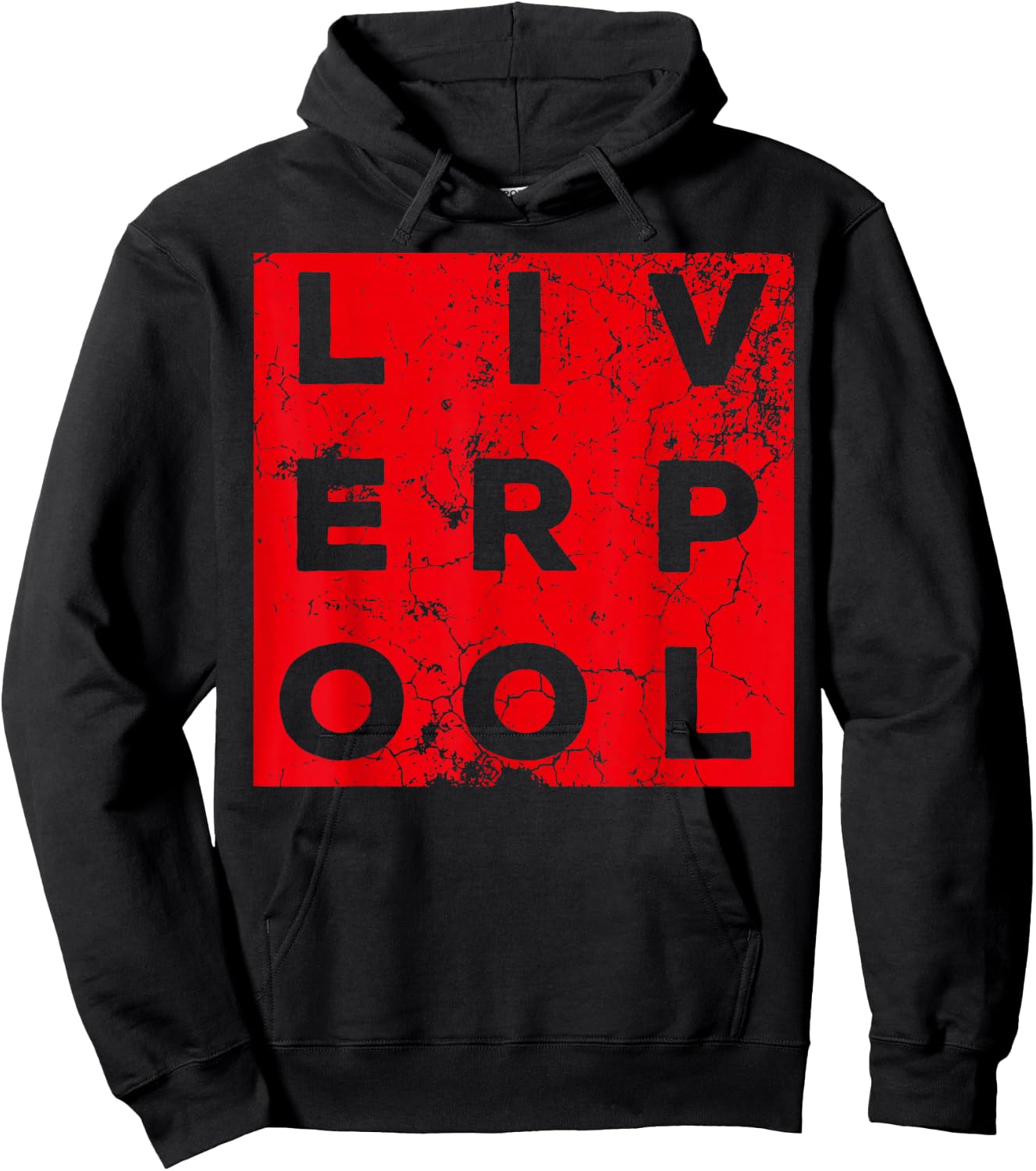 Cool Retro Grunge Vintage look Liverpool shirt gift Hoodie - Hoodie | Black