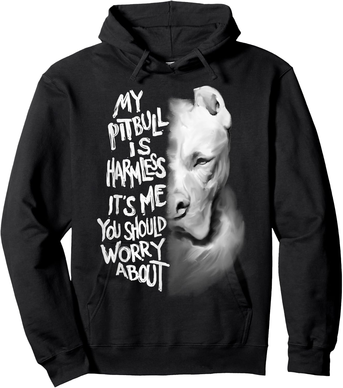 My Pitbull is harmless funny mother's day gift Hoodie - Hoodie | Black