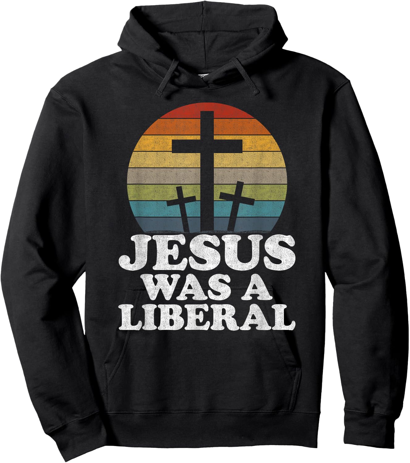Woke Christian Democrat Jesus Was A Liberal Hoodie - Hoodie | Black