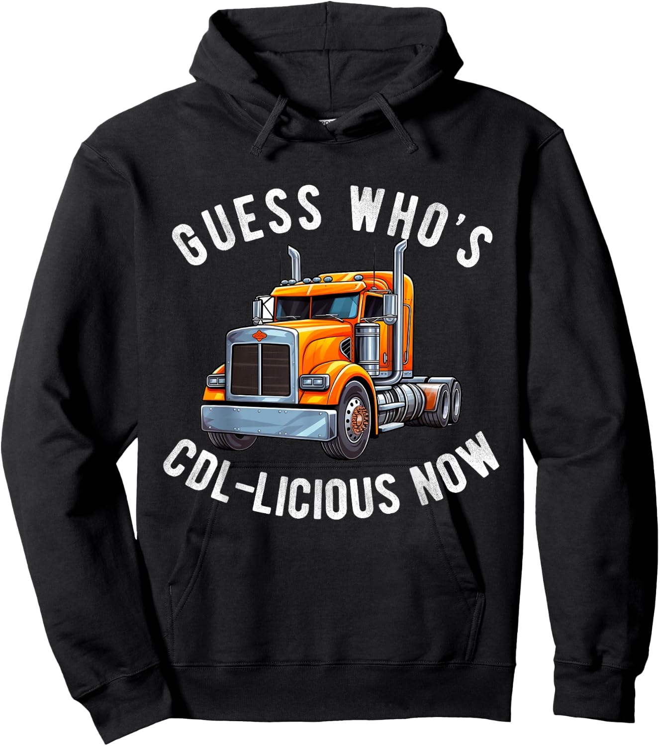 CDL Truck Driver Trucker Driving Passed CDL Exam Hoodie - Hoodie | Black