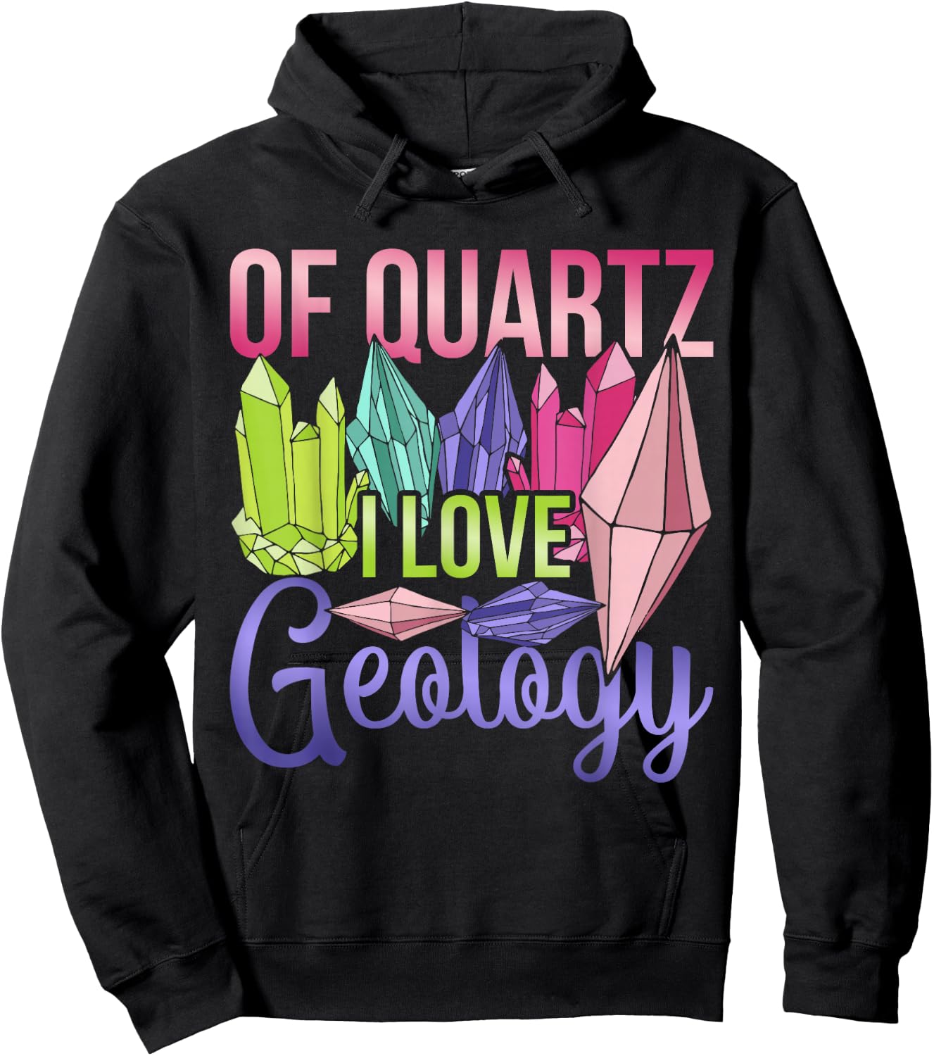 Rock Collector Quartz Geologist Funny Geology Hoodie - Hoodie | Black